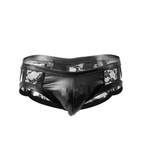 Calzoncillos de cuero con talle bajo