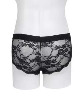 Bóxer de encaje transparente y sexy