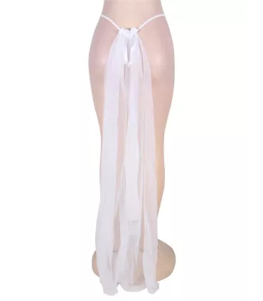 Braguita tanga blanca transparente | Loto Atelier