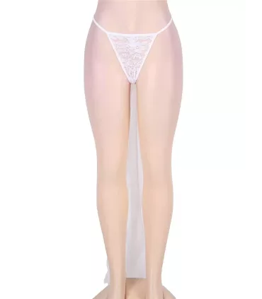 Braguita tanga blanca transparente | Loto Atelier