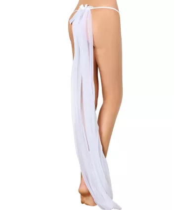 Braguita tanga blanca transparente | Loto Atelier