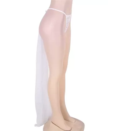 Braguita tanga blanca transparente | Loto Atelier