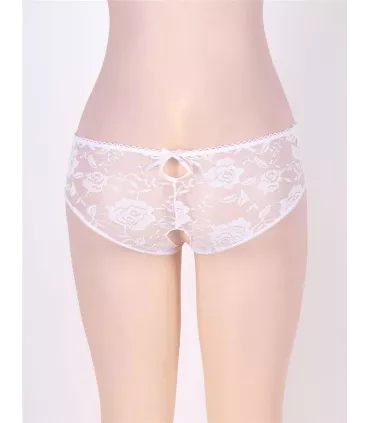 Tanga de encaje abierto con tiras | Loto Atelier