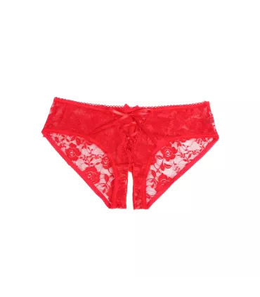 Tanga de encaje abierto con tiras | Loto Atelier
