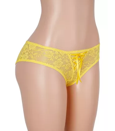Tanga de encaje abierto con tiras | Loto Atelier