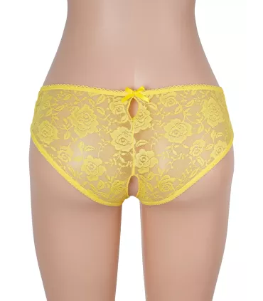 Tanga de encaje abierto con tiras | Loto Atelier