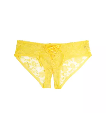 Tanga de encaje abierto con tiras | Loto Atelier