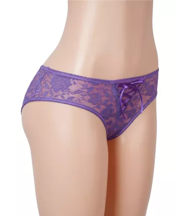 Tanga de encaje abierto con tiras | Loto Atelier