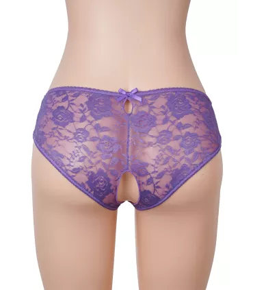 Tanga de encaje abierto con tiras | Loto Atelier